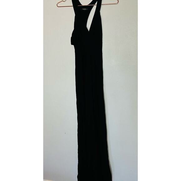 Derek Lam Women's Black Plunge Sleeveless Matte Jersey V-Neck Gown Dress Size 0 - Picture 3 of 14